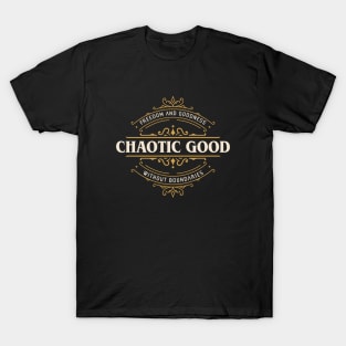 Chaotic Good Funny Tabletop RPG Alignment T-Shirt